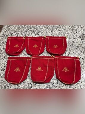 6 Rare Red Crown Royal Reserve bag with Embroidered Logo